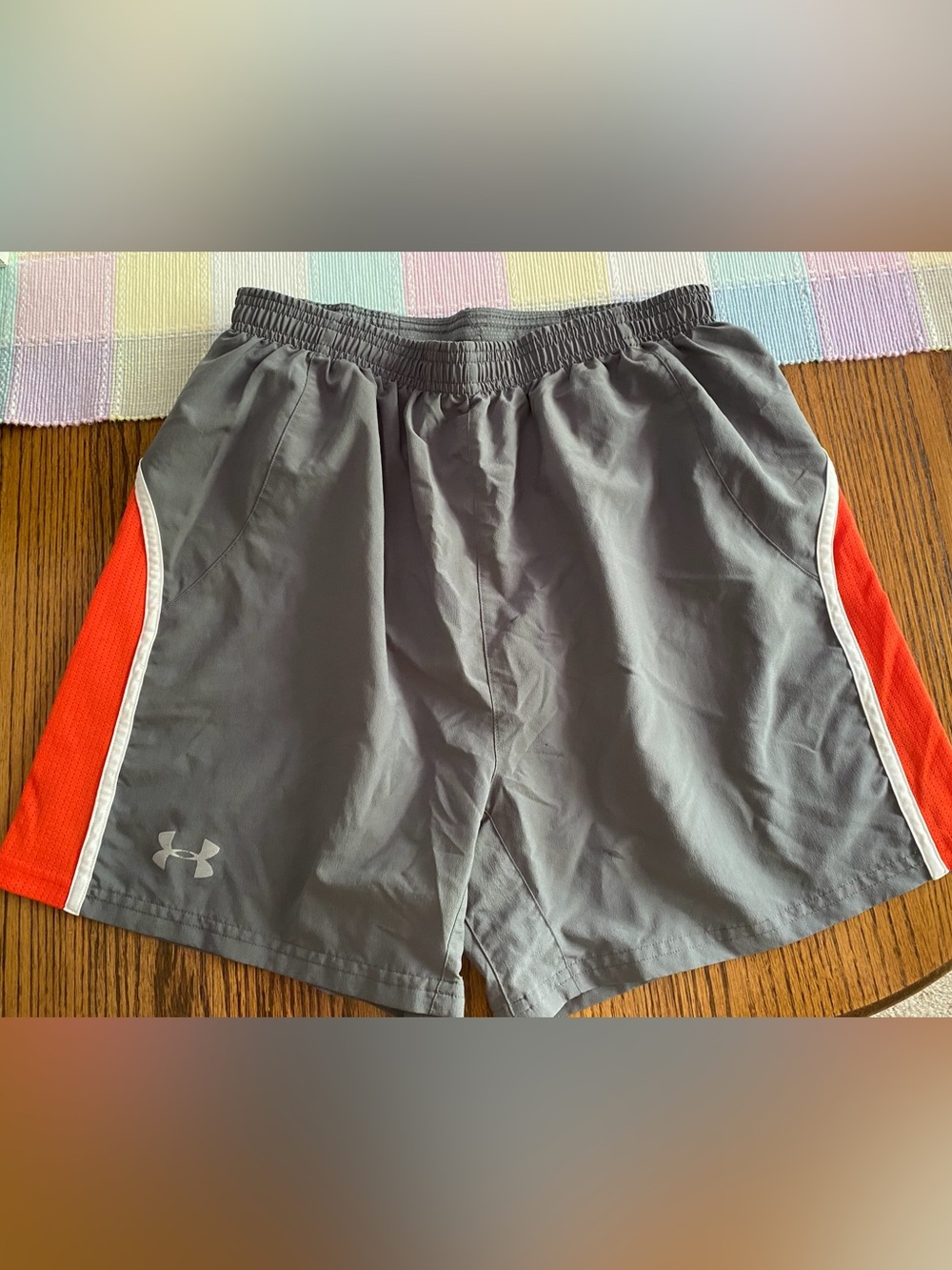 Men’s Under Armour Gray HeatGear Performance Swim Shorts - Size M